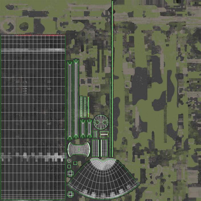 3D Intercontinental Ballistic Missile Hwasong-15 Dirty