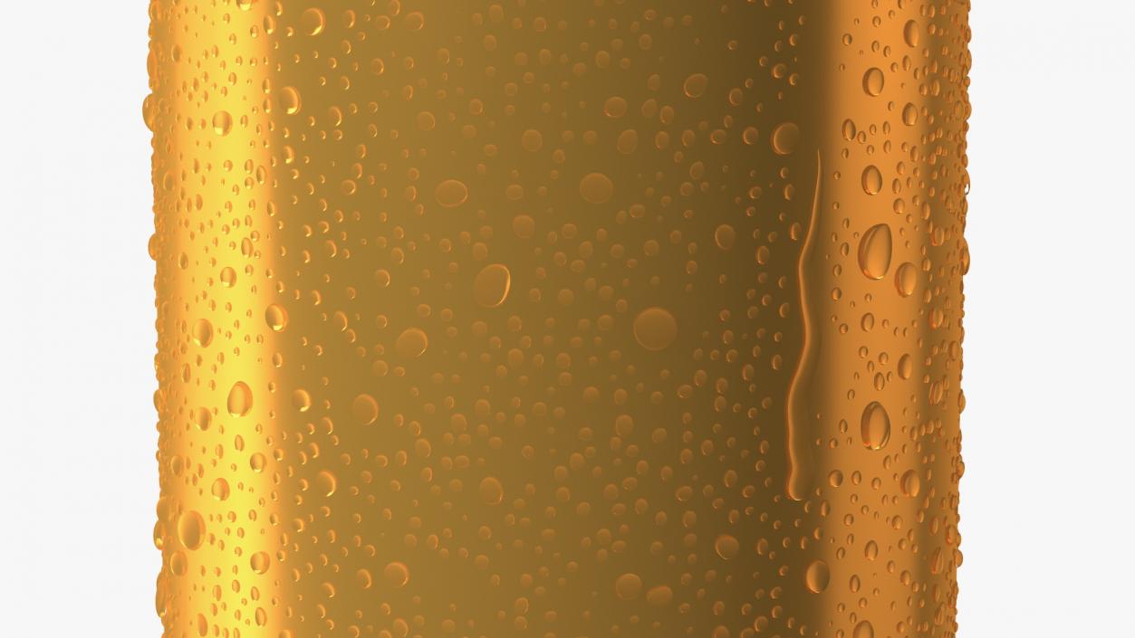 Beer Can with Drops Orange 500ml 3D