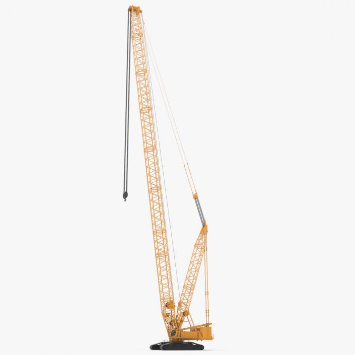 Heavy Lifting Crawler Crane Yellow 3D model