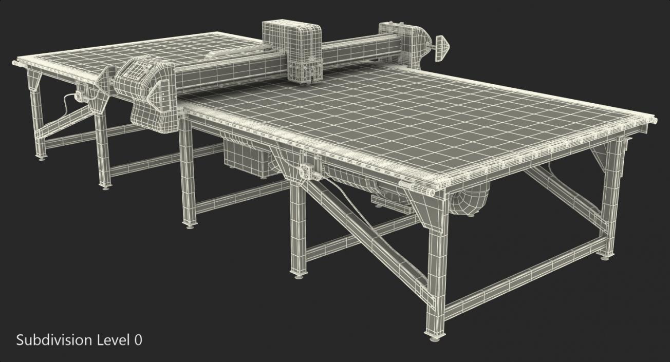 Table Cutting System Rigged 3D