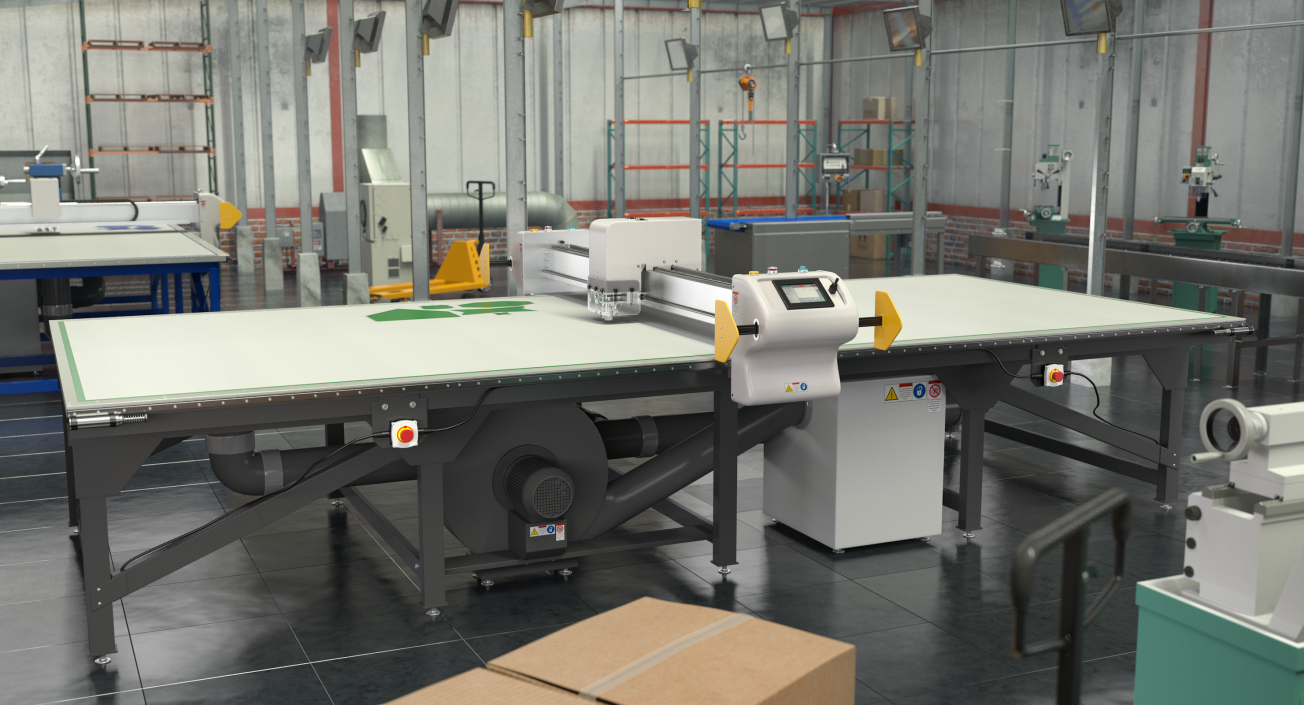 Table Cutting System Rigged 3D