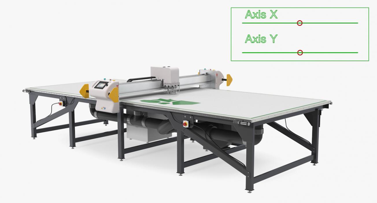 Table Cutting System Rigged 3D