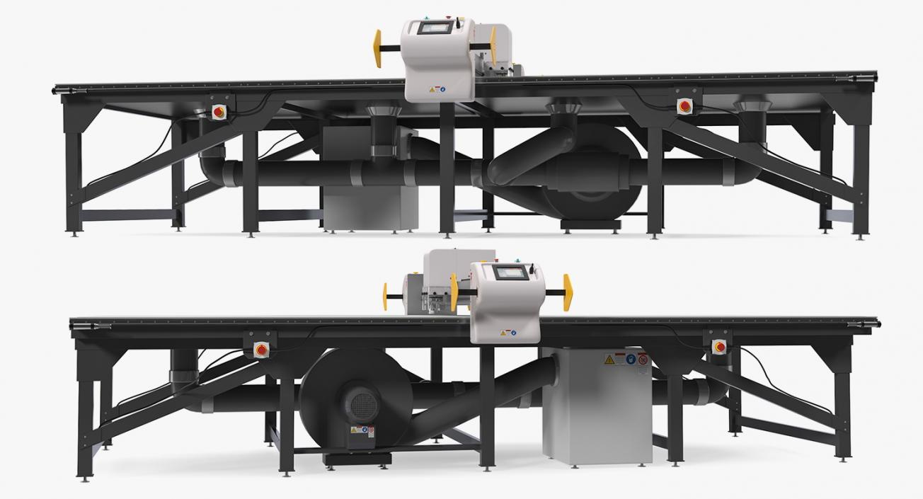 Table Cutting System Rigged 3D