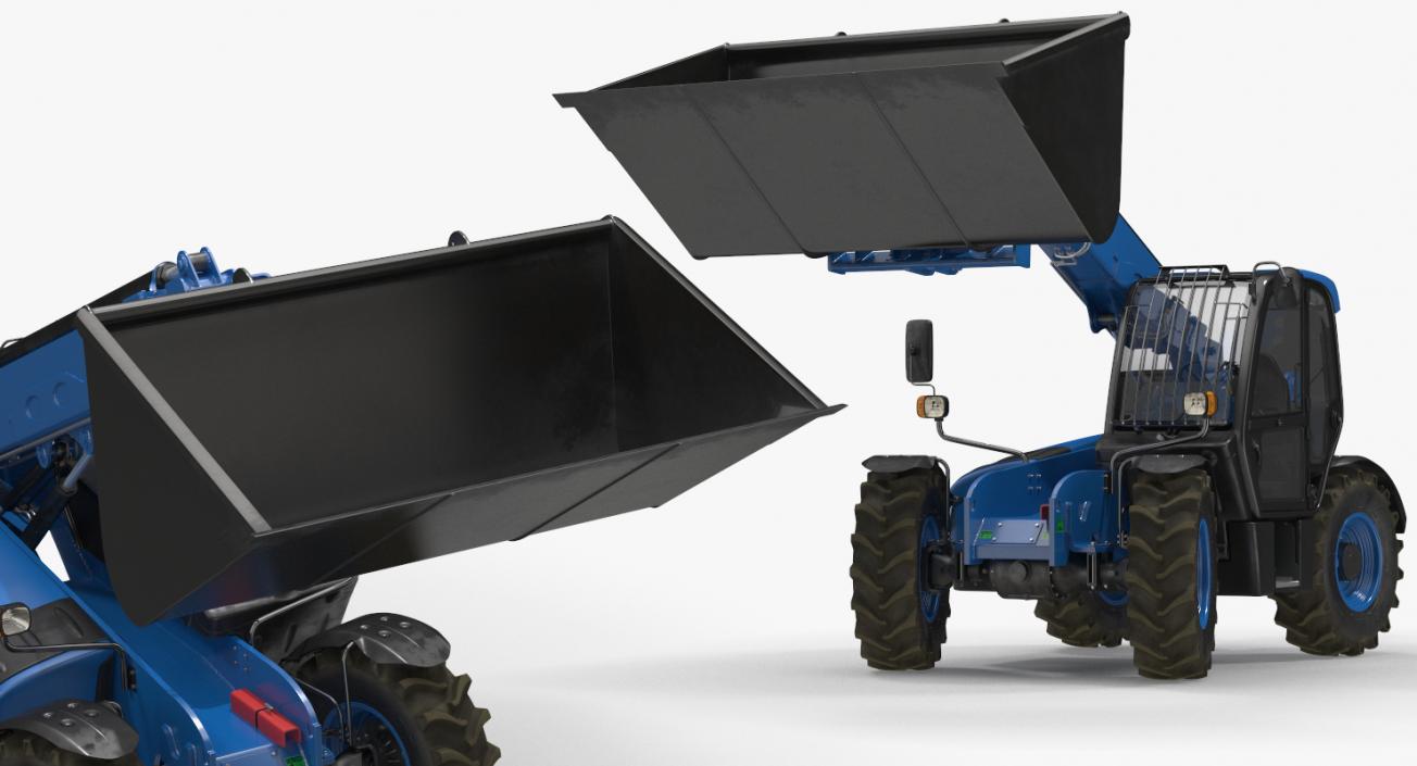 Telehandler Scoop Bucket Generic Rigged 3D model