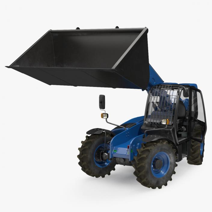 Telehandler Scoop Bucket Generic Rigged 3D model