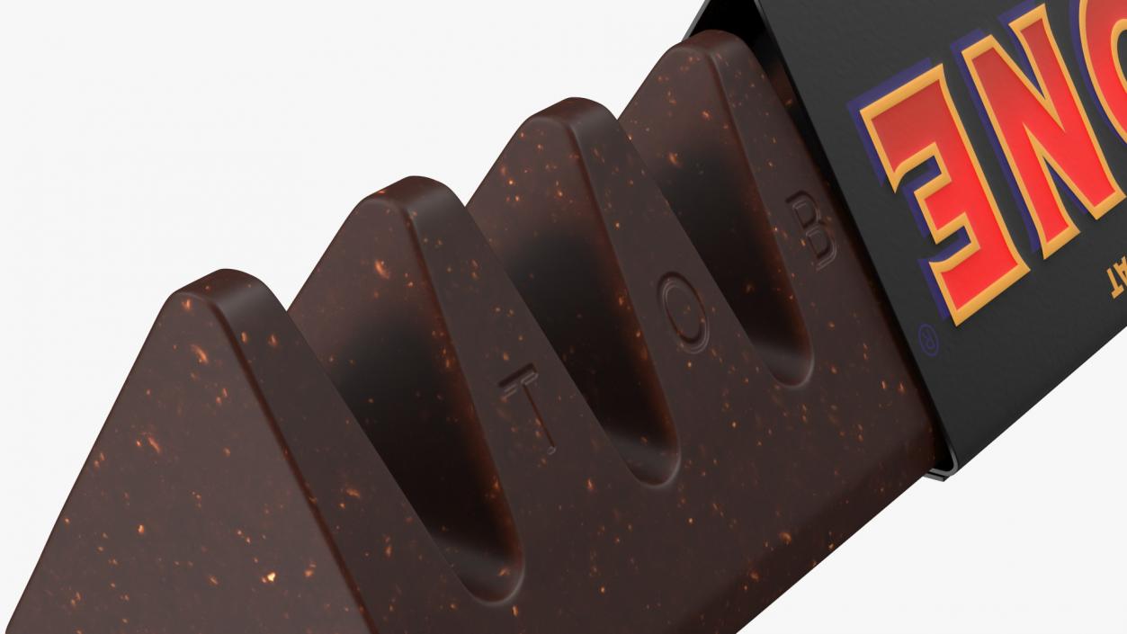 3D model Opened Toblerone Dark Chocolate Bar