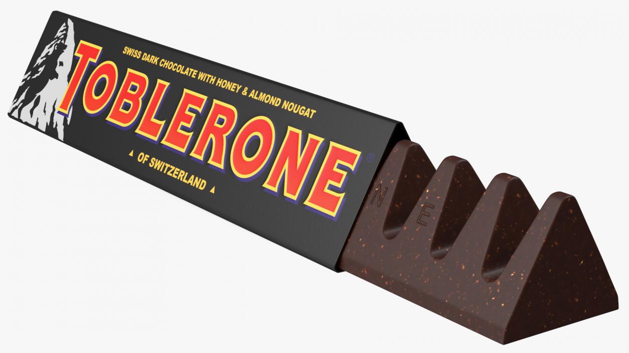 3D model Opened Toblerone Dark Chocolate Bar