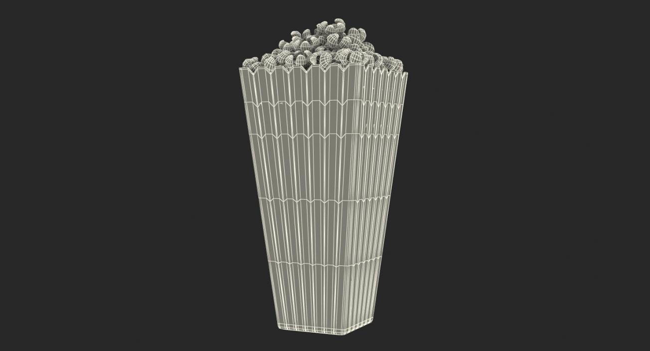 3D Popcorn Cups 3D Models Collection model