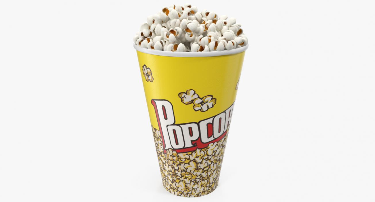 3D Popcorn Cups 3D Models Collection model