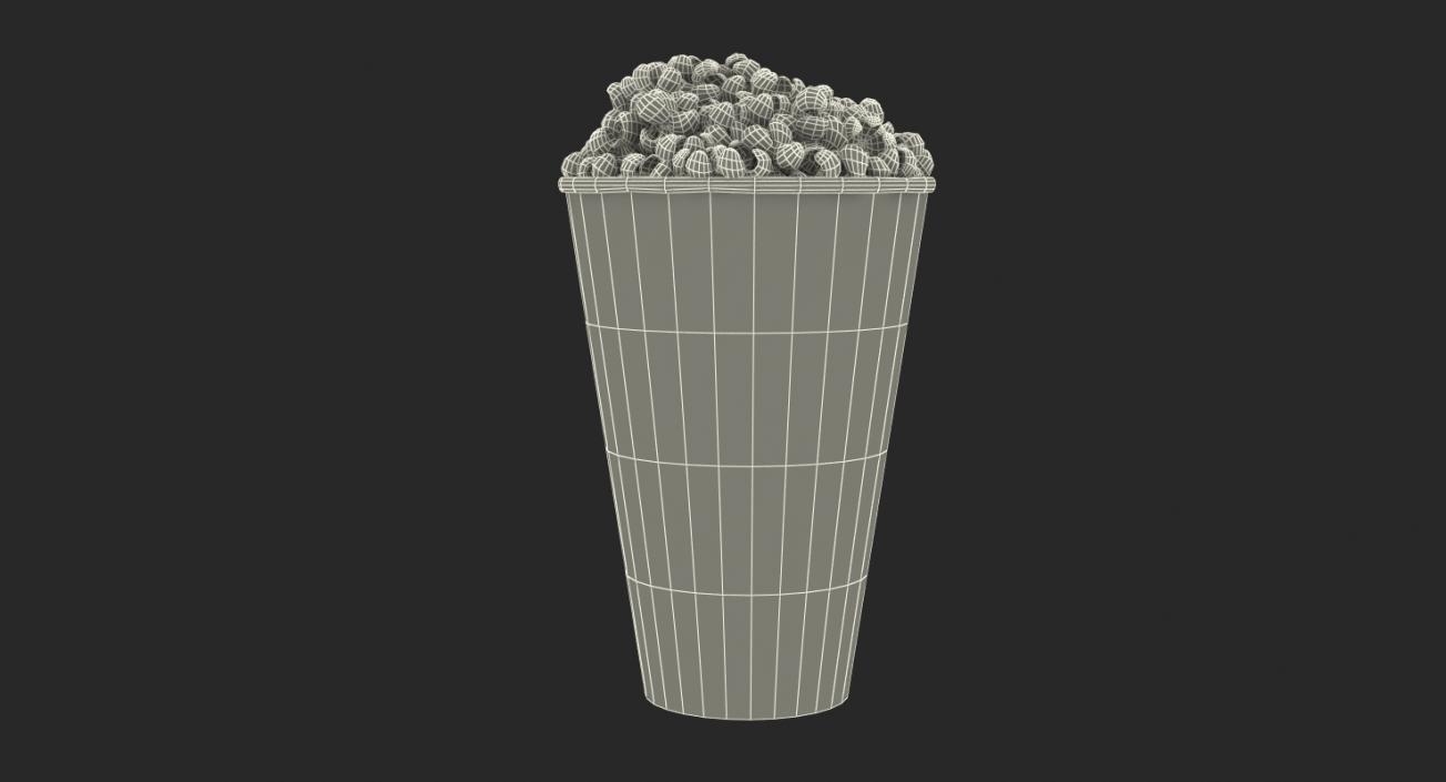 3D Popcorn Cups 3D Models Collection model