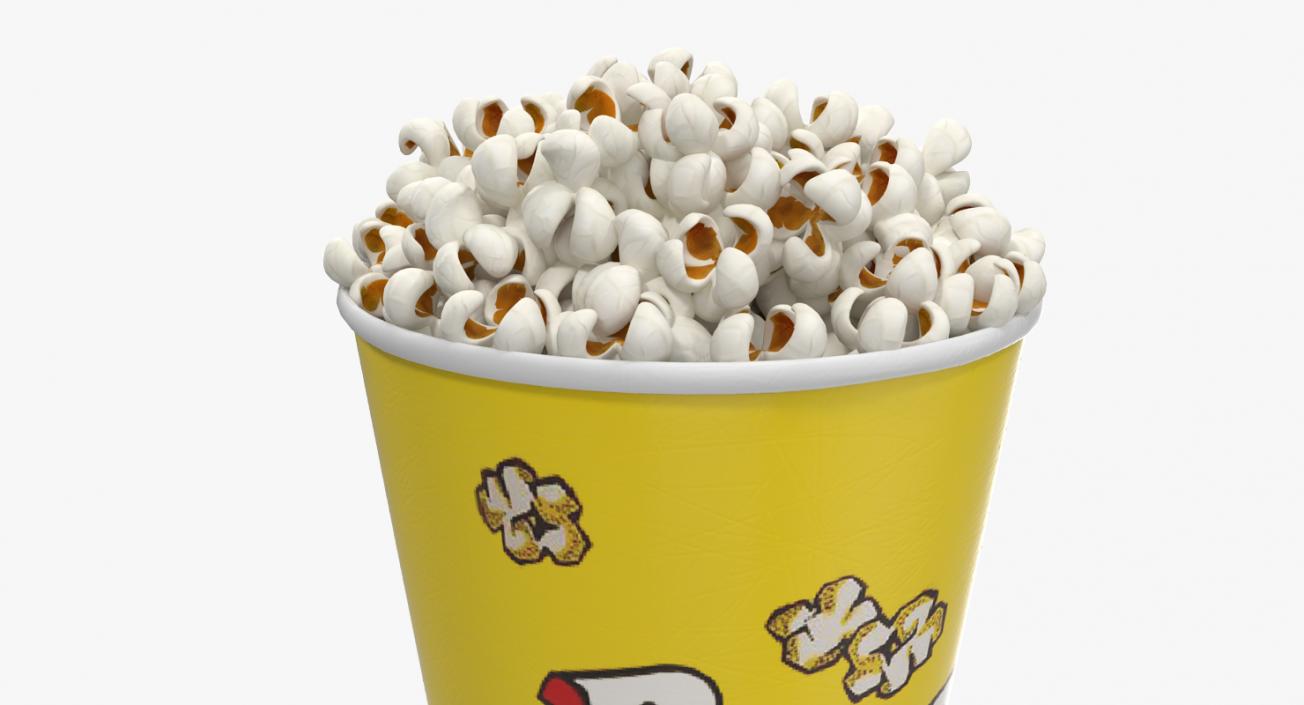 3D Popcorn Cups 3D Models Collection model