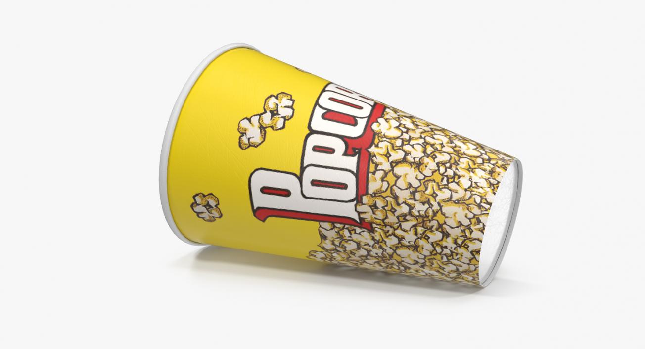 3D Popcorn Cups 3D Models Collection model