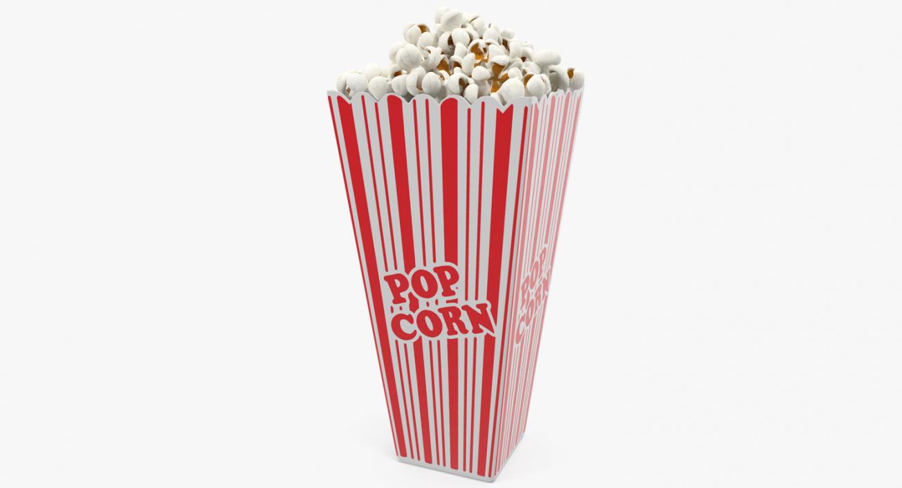 3D Popcorn Cups 3D Models Collection model