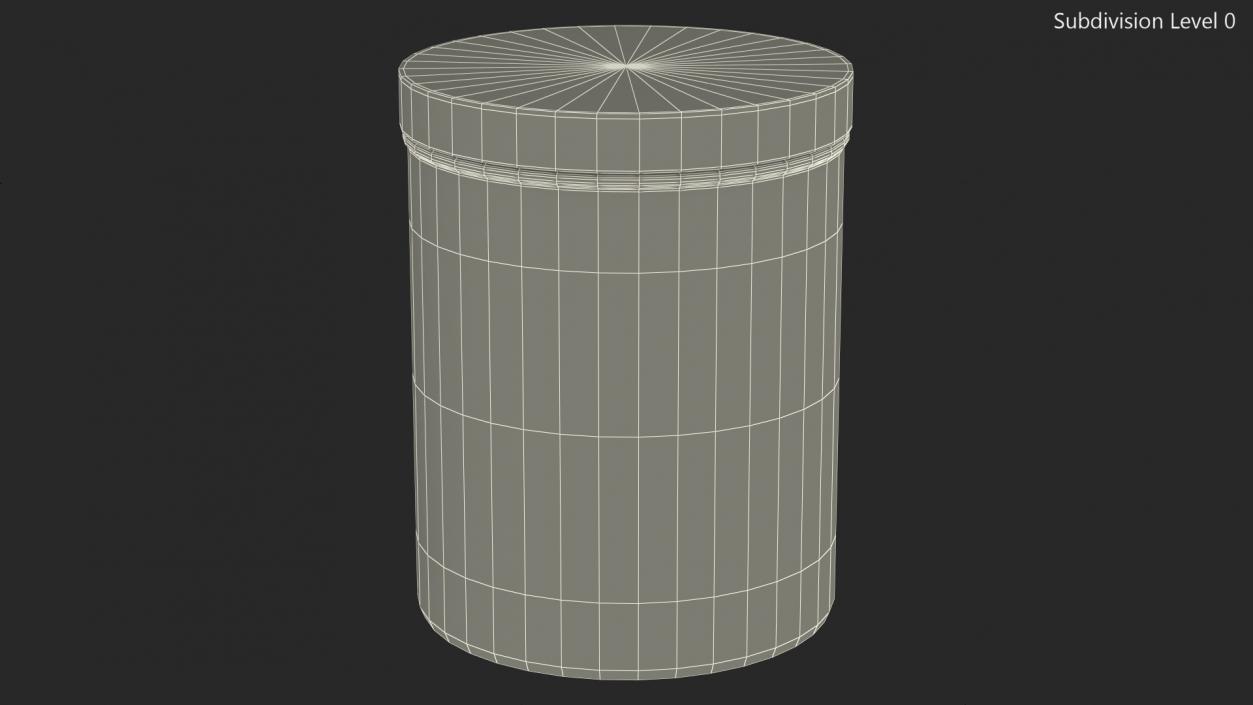 Gold Cosmetic Jar 3D