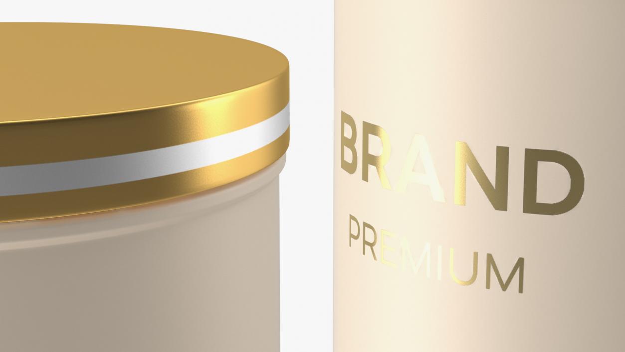 Gold Cosmetic Jar 3D