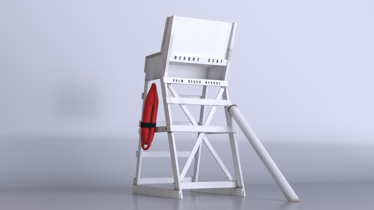 3D Beach Lifeguard Chair