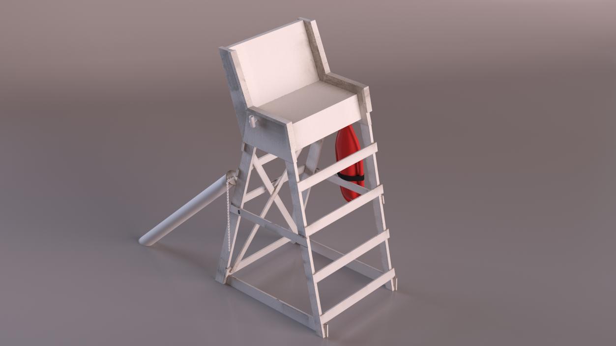 3D Beach Lifeguard Chair