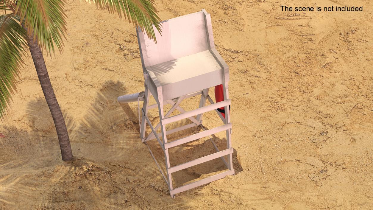 3D Beach Lifeguard Chair