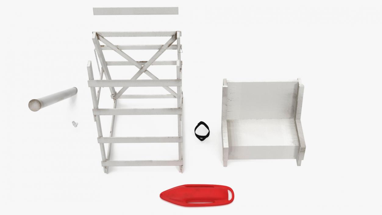 3D Beach Lifeguard Chair