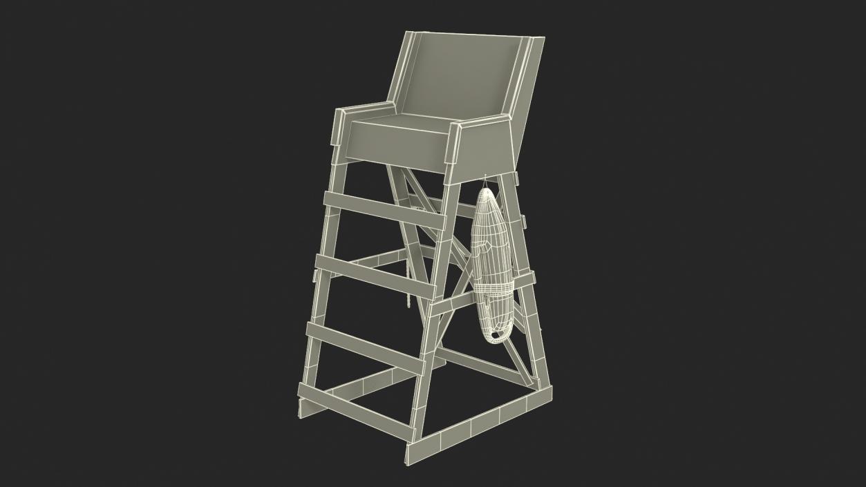 3D Beach Lifeguard Chair