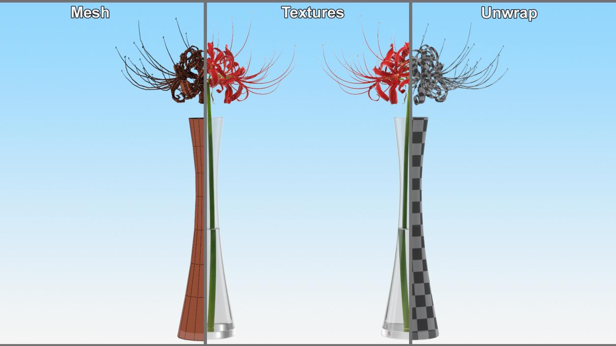 Flowers in Vases Collection 7 3D model