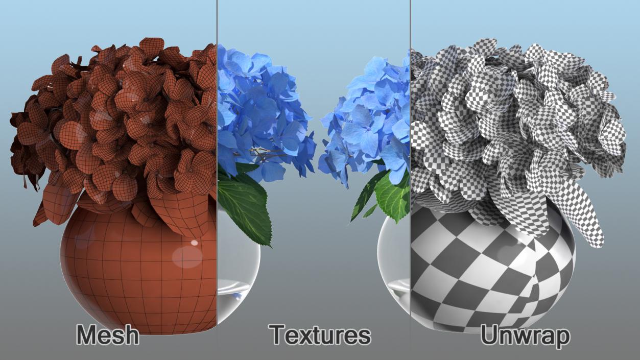 Flowers in Vases Collection 7 3D model