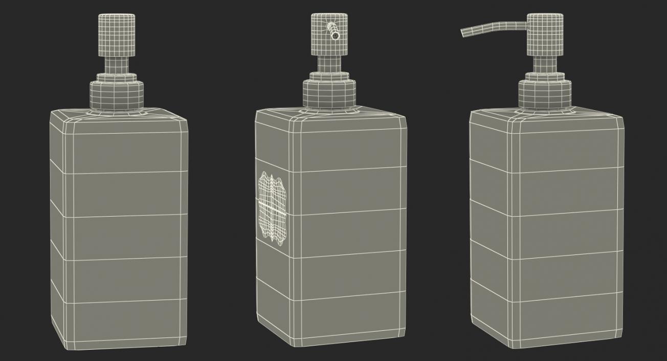 3D model Soap Dispenser with Stainless Metal Pump