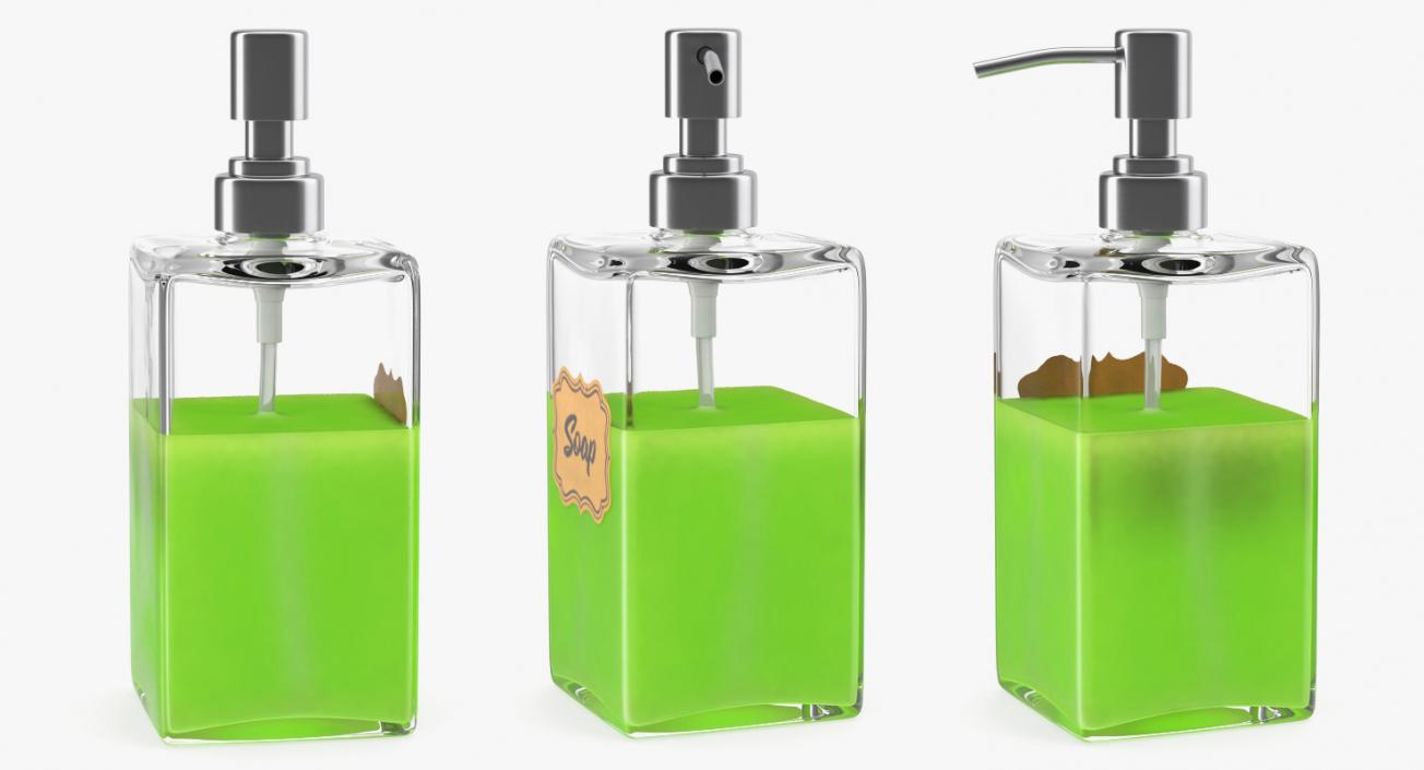 3D model Soap Dispenser with Stainless Metal Pump