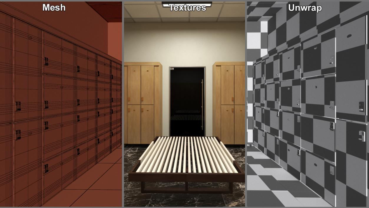 3D model Locker Room Interior