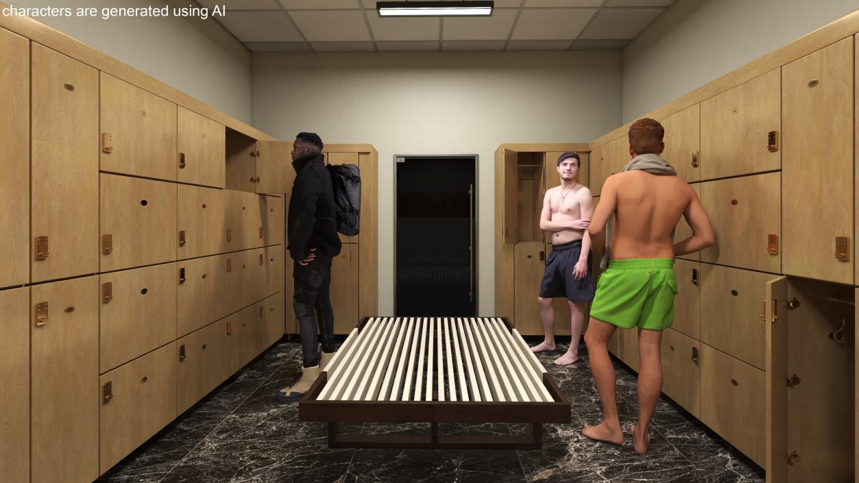 3D model Locker Room Interior