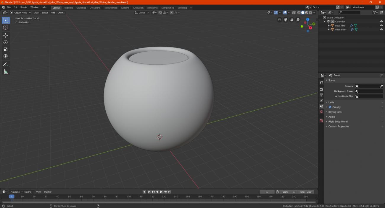 Apple HomePod Mini White 3D model