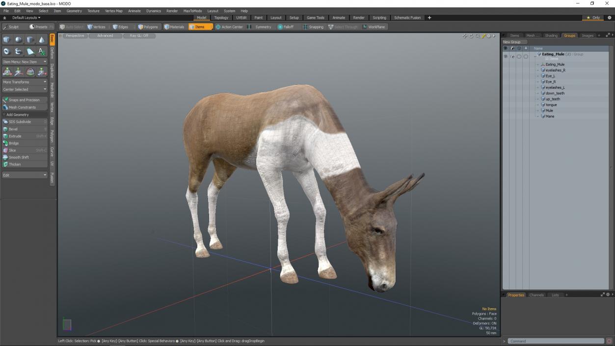 3D Eating Mule 2 model