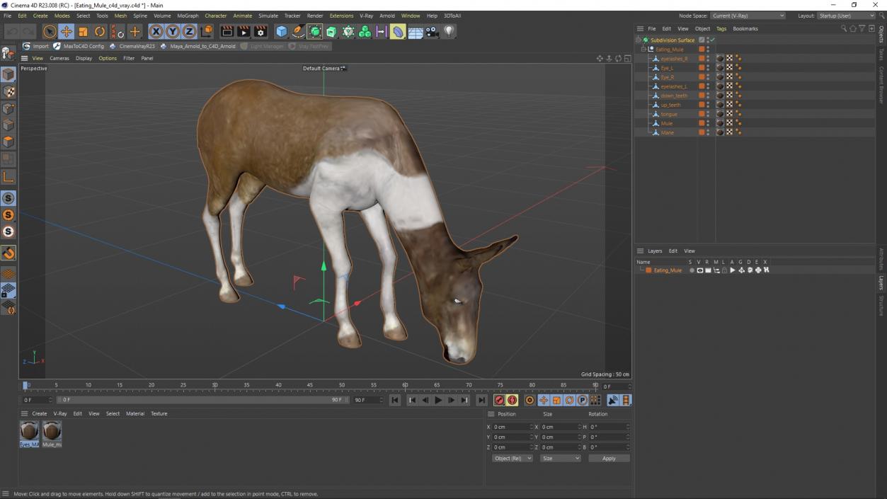 3D Eating Mule 2 model