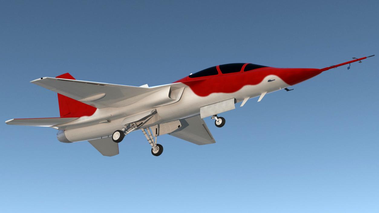 3D Military Trainer Aircraft Simple Interior