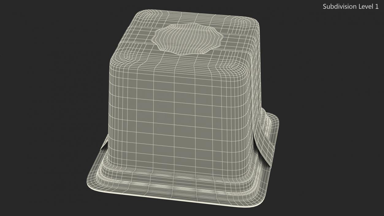 Plastic Box for Cake Slice Square Black 3D model