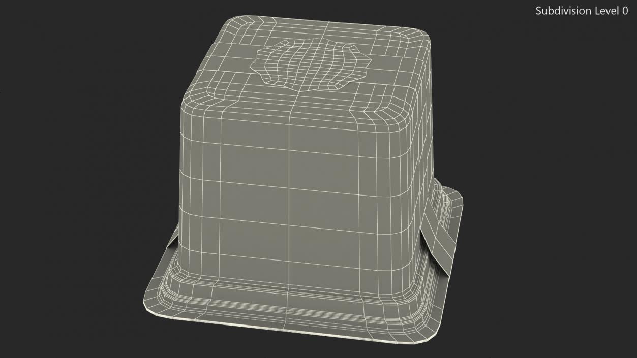 Plastic Box for Cake Slice Square Black 3D model