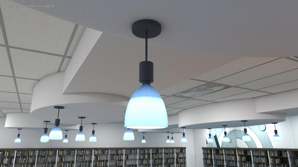 3D Blue Ceiling Light model