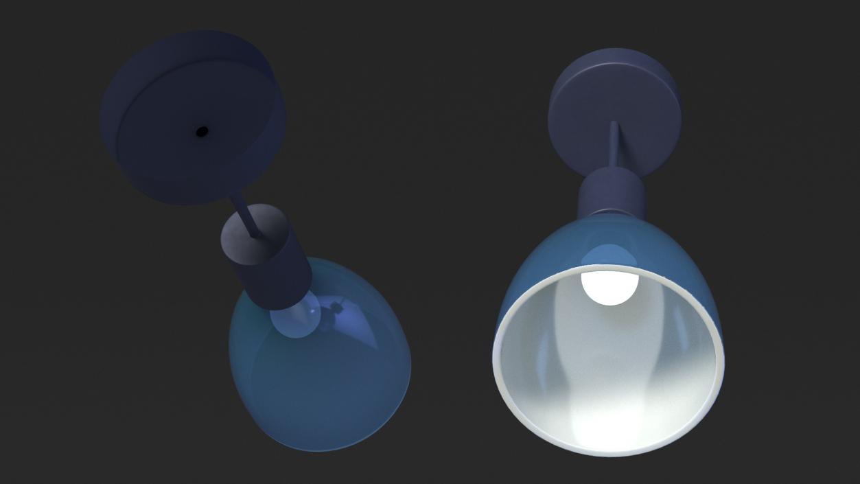 3D Blue Ceiling Light model