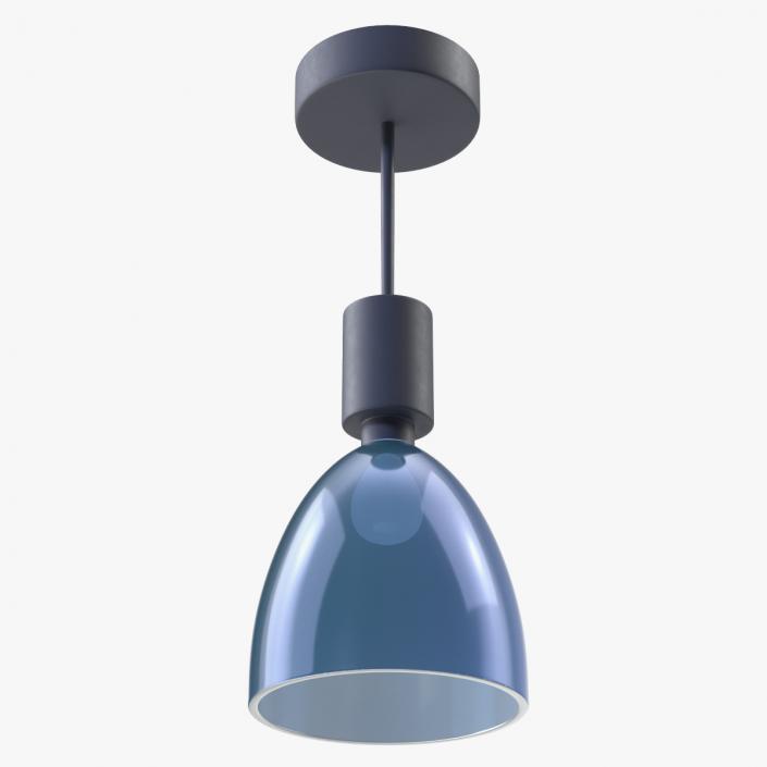 3D Blue Ceiling Light model