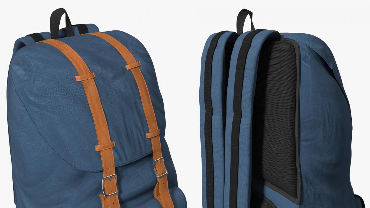 3D Classic Backpack with Leather Straps