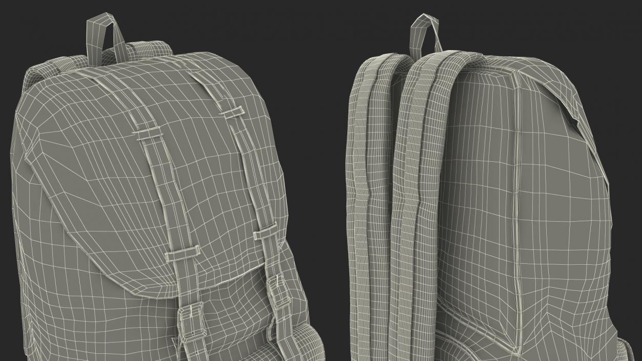 3D Classic Backpack with Leather Straps