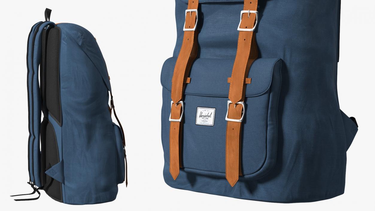 3D Classic Backpack with Leather Straps