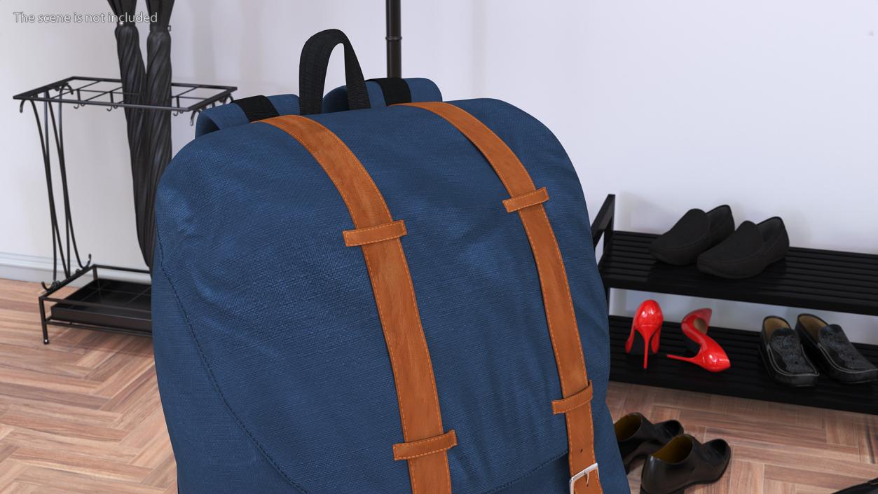 3D Classic Backpack with Leather Straps