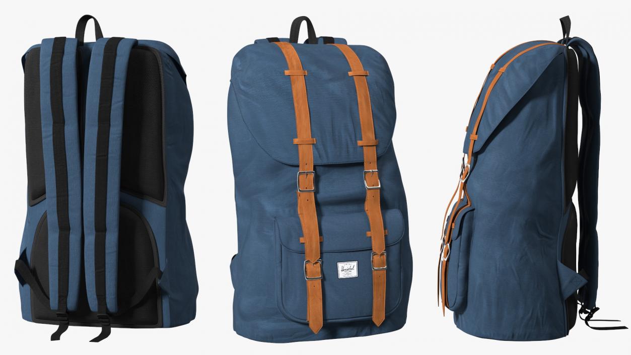 3D Classic Backpack with Leather Straps