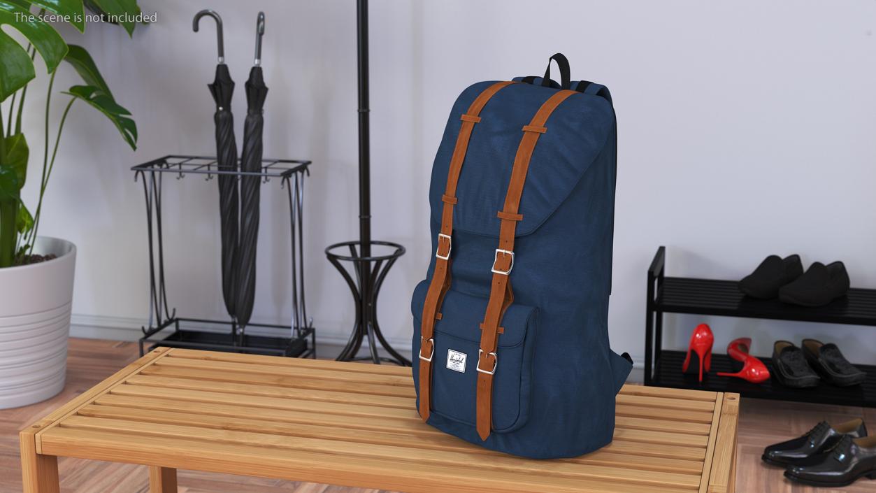 3D Classic Backpack with Leather Straps