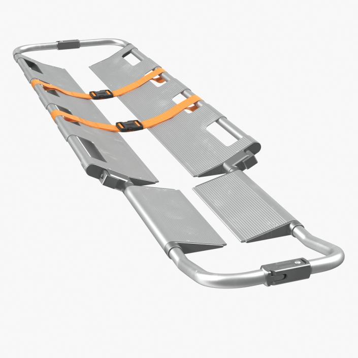 3D Aluminium Folding Scoop Stretcher model