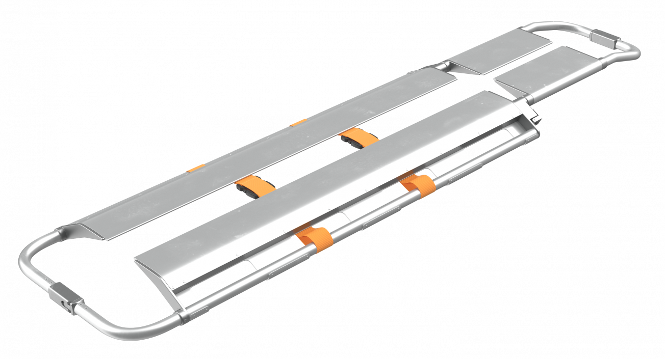 3D Aluminium Folding Scoop Stretcher model