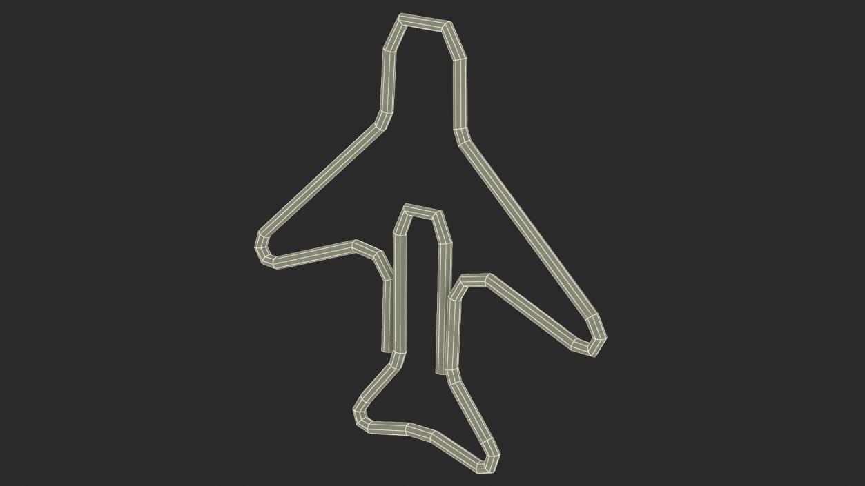 3D Plane Shaped Paper Clip model