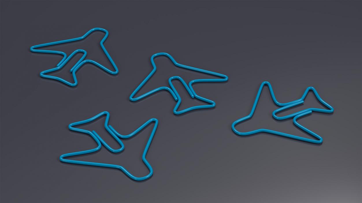 3D Plane Shaped Paper Clip model