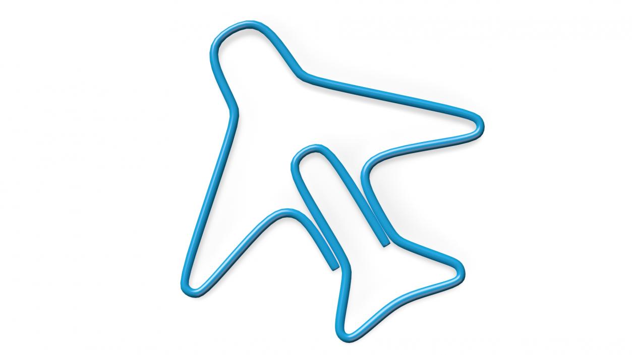 3D Plane Shaped Paper Clip model